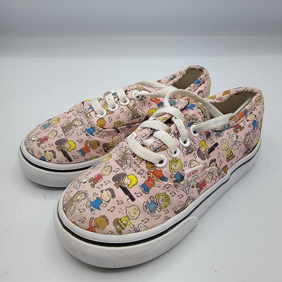 Vans Baby 721356 Pink Canvas Peanuts Gang Lace Up - Picture 5 of 11